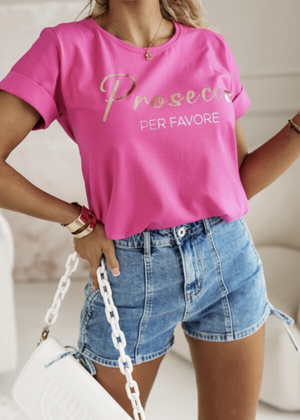 T-särk Prosecco Per Favore - fuksia