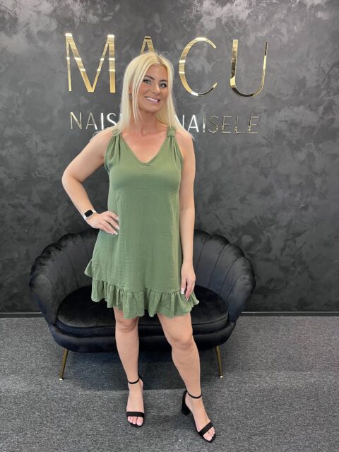 Khaki musliinist suvekleit