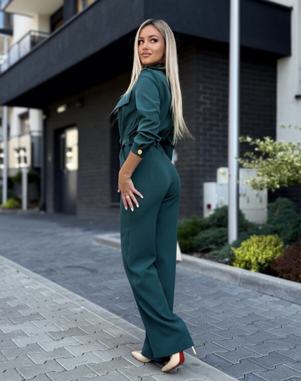 Tumeroheline pikkade varrukatega jumpsuit