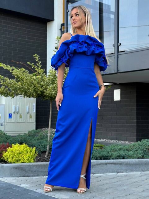 Sinine pikk pidulik kleit