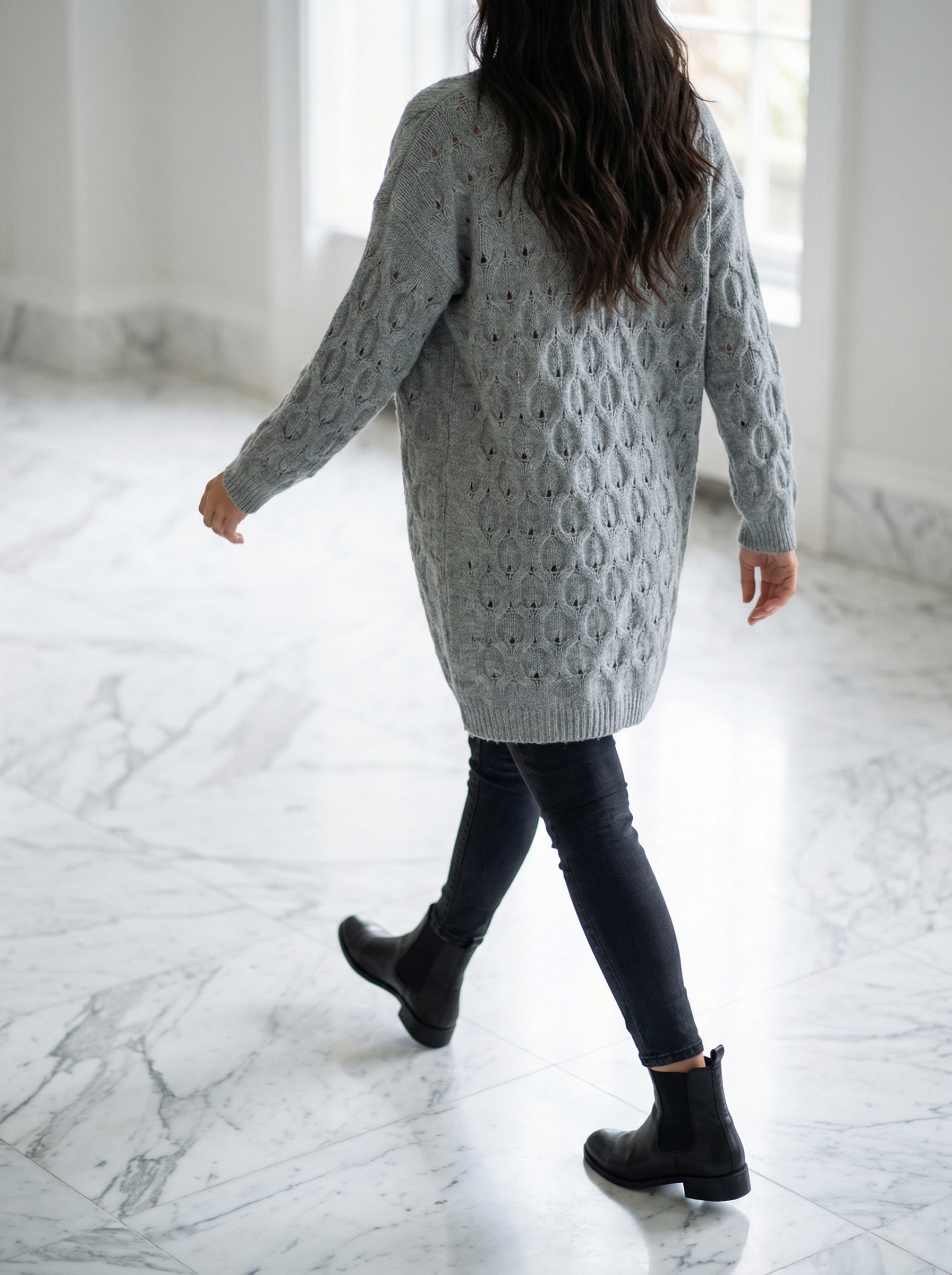 Helehall kootud kardigan