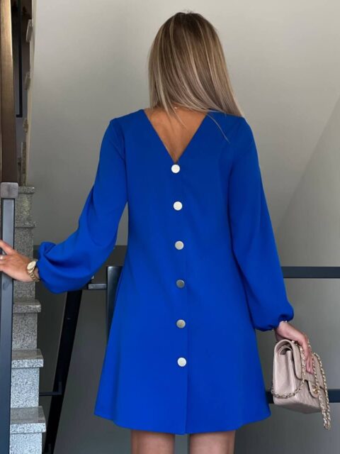 Sinine kleit tagant nööpidega