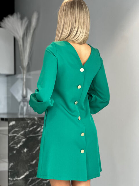 Roheline kleit tagant nööpidega