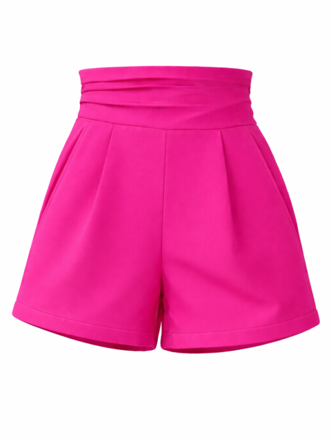 Fuksia roosad viisakad lühikesed püksid